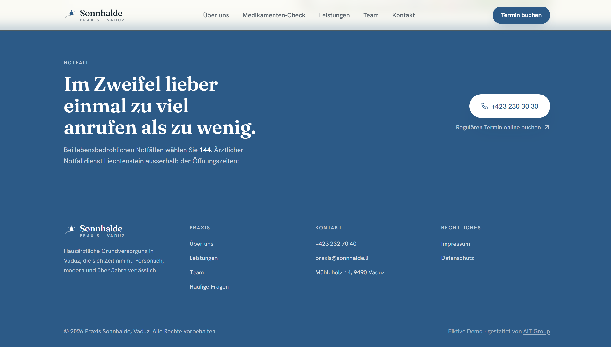 Arztpraxis Sonnhalde — Screenshot 1